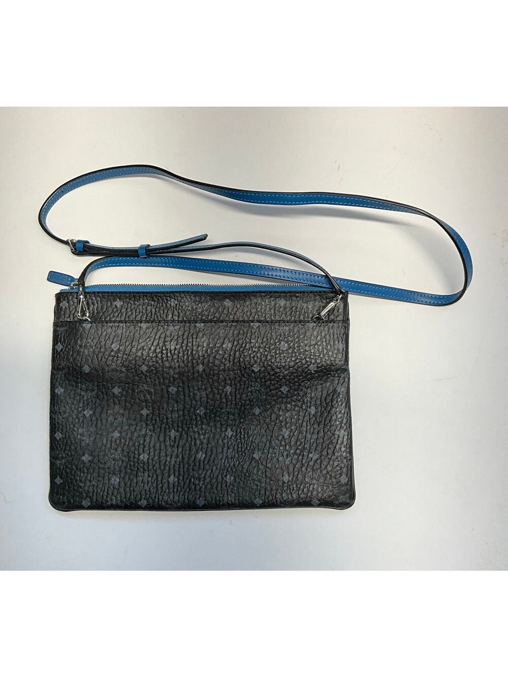MCM Visetos Medium Crossbody Pouch Black